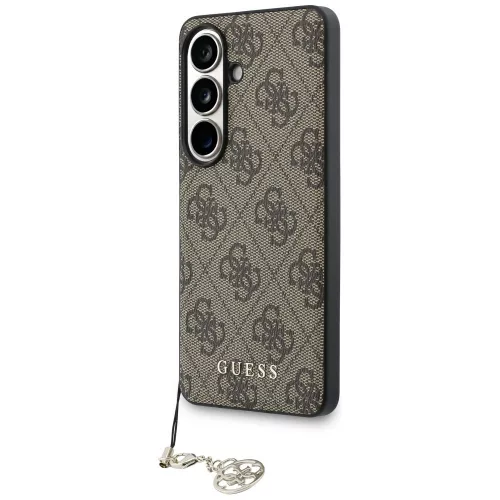 Guess 4G Classic Logo Charm Samsung Galaxy S26 mágneses tok, MagSafe, barna
