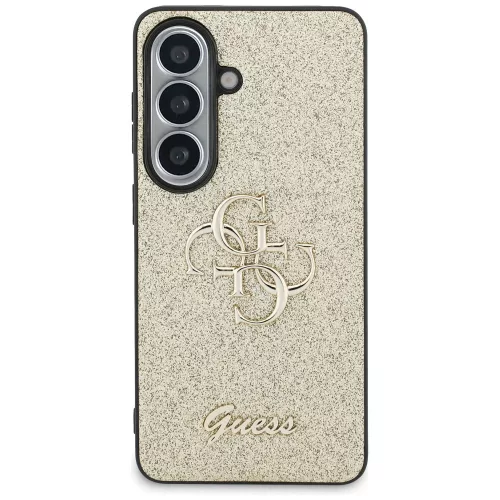 Guess Fixed Glitter Big 4G Metal Logo Samsung Galaxy S26 tok, csillámos, arany