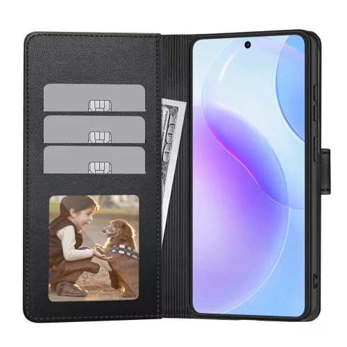 Tech-Protect Wallet Samsung Galaxy S26 flip / kinyitható tok kártyatartóval, fekete