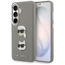   Karl Lagerfeld Saffiano Double Heads Metal Samsung Galaxy S26 tok, ezüst