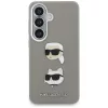 Karl Lagerfeld Saffiano Double Heads Metal Samsung Galaxy S26 tok, ezüst