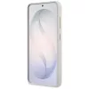 Guess Rhinestone Round Logo Samsung Galaxy S26 mágneses tok, MagSafe, bézs