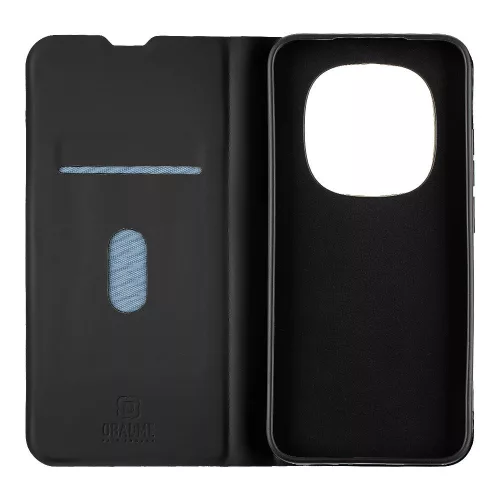 OBAL:ME SmoothTouch Xiaomi Redmi Note 15 Pro 5G mágneses flip tok kártyatartóval, fekete