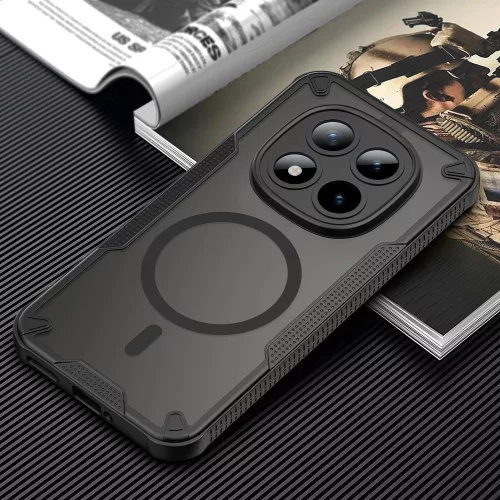 Tech-Protect Rugged Shield Xiaomi Redmi Note 15 Pro Plus 5G / Poco M8 Pro ütésálló tok, MagSafe, fekete
