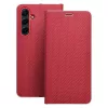 Luna Book Carbon Xiaomi Redmi Note 15 / Poco M8 5G flip tok kártyatartóval, piros