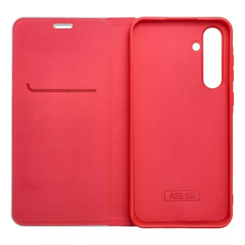 Luna Book Carbon Xiaomi Redmi Note 15 / Poco M8 5G flip tok kártyatartóval, piros