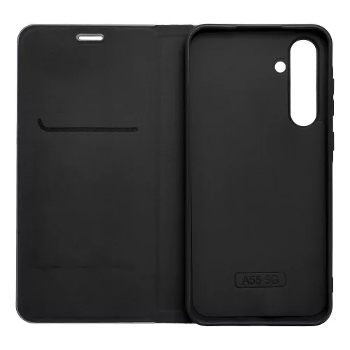 Luna Book Carbon Xiaomi Redmi Note 15 / Poco M8 5G flip tok kártyatartóval, fekete