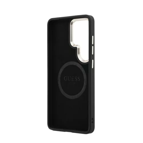 Guess PU Perforated 4G Logo Samsung Galaxy S26 Ultra mágneses tok, fekete