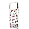 Guess PC/TPU Mirror Glitter Cherry Apple iPhone 17 Pro tok kameravédő peremmel, cseresznye minta