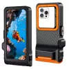 Tech-Protect IPX8 Pro univerzális vízálló telefon tok, fekete-narancs