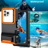 Tech-Protect IPX8 Pro univerzális vízálló telefon tok, fekete-narancs