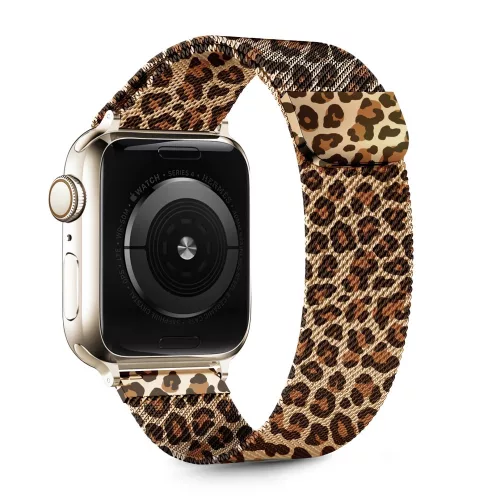 Tech-Protect Lamano Apple Watch 42/41/40mm szíj, leopárd minta