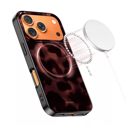 Tech-Protect Lamano Apple iPhone 17 Pro hátlap tok, MagSafe, Panther, fekete