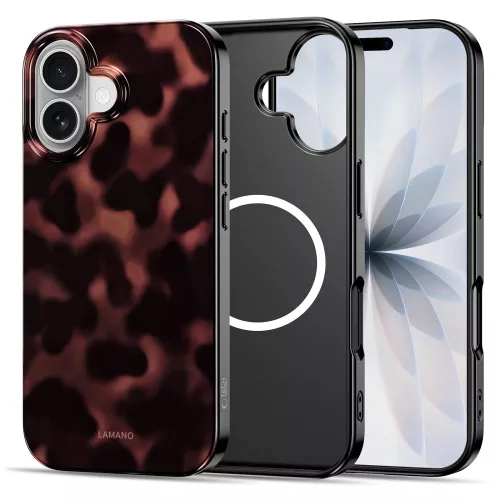 Tech-Protect Lamano Apple iPhone 16 hátlap tok, MagSafe, Panther, fekete