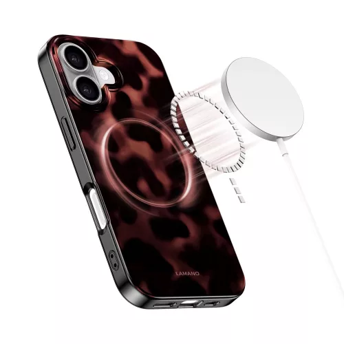 Tech-Protect Lamano Apple iPhone 16 hátlap tok, MagSafe, Panther, fekete