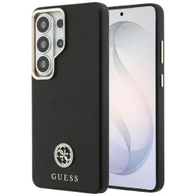   Guess Rhinestone Round Logo Samsung Galaxy S26 Ultra mágneses tok, MagSafe, fekete