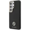 Guess Rhinestone Round Logo Samsung Galaxy S26 Ultra mágneses tok, MagSafe, fekete