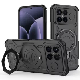   Tech-Protect Tacticstand Xiaomi Poco F8 Ultra műanyag tok kitámasztóval, fekete