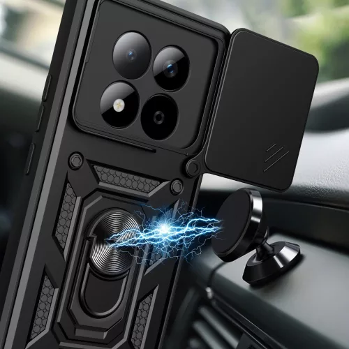 Tech-Protect Camshield Pro Xiaomi Poco F8 Ultra strapabíró tok kameravédelemmel, kitámasztóval, fekete