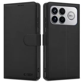   Tech-Protect Wallet Xiaomi Poco F8 Ultra flip / kinyitható tok kártyatartóval, fekete