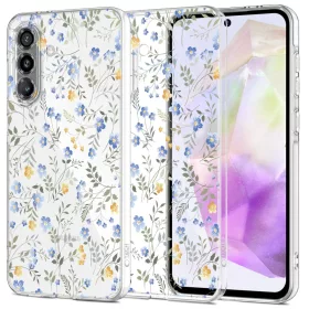   Tech-Protect Flexair Spring Flowers Samsung Galaxy A37 tok, virág minta, átlátszó