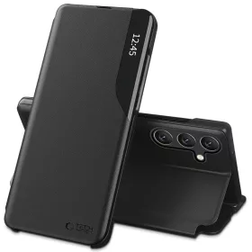   Tech-Protect Smart View Samsung Galaxy A37 flip / kinyitható tok, fekete