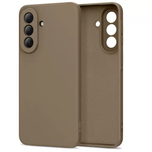 Tech-Protect Icon Samsung Galaxy A37 szilikon tok mikroszálas béléssel, barna