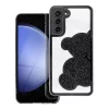 Teddy Bear Samsung Galaxy A37 csillogó köves tok, fekete
