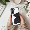 Teddy Bear Samsung Galaxy A37 csillogó köves tok, fekete