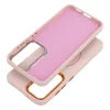 Frame Mag Samsung Galaxy A37 hátlap tok kameravédő peremmel, MagSafe, rózsaszín