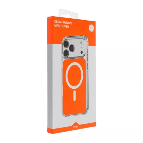 Clear Fusion Mag Samsung Galaxy A57 hátlap tok, MagSafe, narancs
