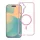Frame Clear Hybrid Mag Samsung Galaxy A57 hátlap tok, MagSafe, átlátszó-rózsaszín