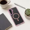 Frame Clear Hybrid Mag Samsung Galaxy A57 hátlap tok, MagSafe, átlátszó-rózsaszín