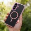 Frame Clear Hybrid Mag Samsung Galaxy A57 hátlap tok, MagSafe, átlátszó-rózsaszín