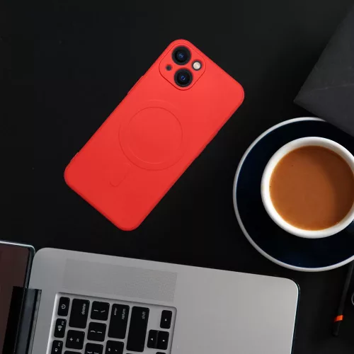 Silicone Mag Samsung Galaxy A57 szilikon hátlap tok, MagSafe, piros