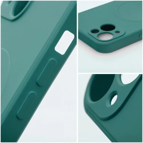 Silicone Mag Samsung Galaxy A57 szilikon hátlap tok, MagSafe, zöld