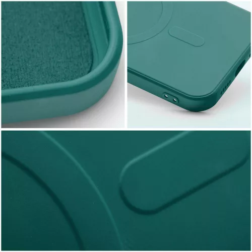 Silicone Mag Samsung Galaxy A57 szilikon hátlap tok, MagSafe, zöld