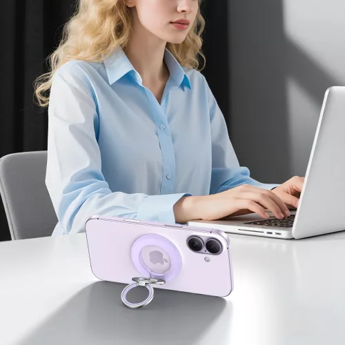 Tech-Protect MMR500 mágneses telefon tartó gyűrű, MagSafe, lila-ezüst