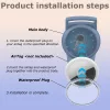 Tech-Protect Nylon Apple Airtag 1 / Airtag 2 tok szíjjal gyerekeknek, asztronauta minta, kék