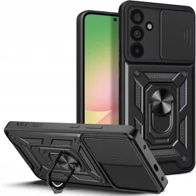   Tech-Protect Camshield Pro Samsung Galaxy A57 strapabíró tok kameravédelemmel, kitámasztóval, fekete
