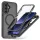 Tech-Protect Defense Samsung Galaxy A57 hátlap tok kijelző védelemmel, ütésálló, MagSafe, áttetsző-fekete