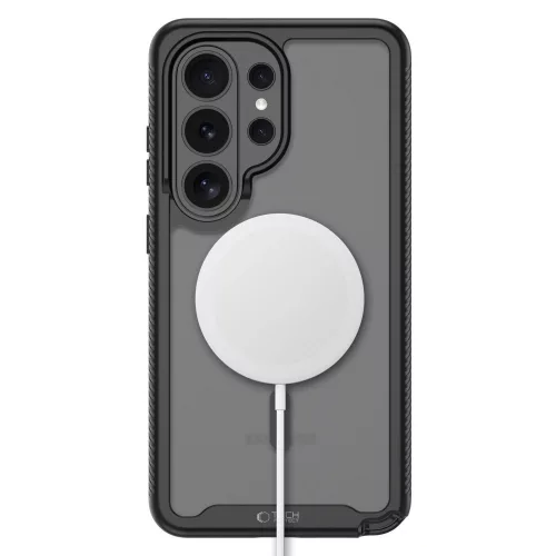 Tech-Protect Defense Samsung Galaxy A57 hátlap tok kijelző védelemmel, ütésálló, MagSafe, áttetsző-fekete
