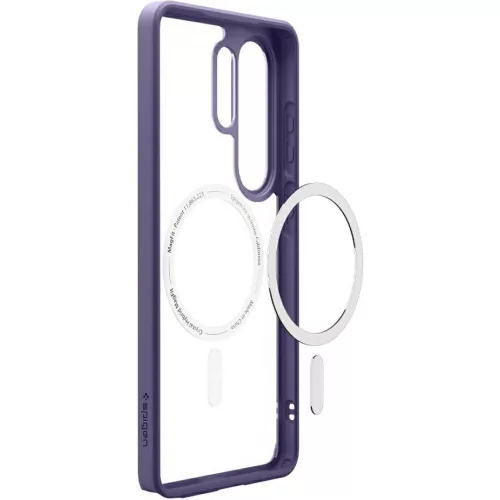 Spigen Ultra Hybrid MagFit Samsung Galaxy S26 Ultra tok, Deep Purple, átlátszó-lila