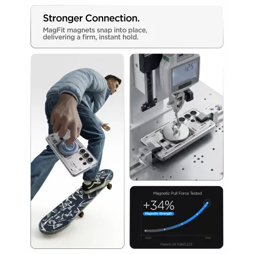 Spigen Ultra Hybrid MagFit Samsung Galaxy S26 Plus tok, MagSafe, Neo One, átlátszó