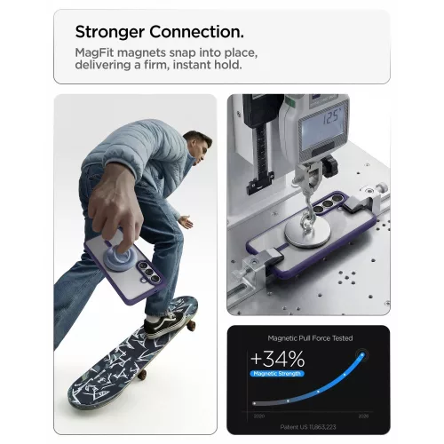 Spigen Ultra Hybrid MagFit Samsung Galaxy S26 Plus tok, MagSafe, Deep Purple, lila
