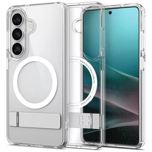 Spigen Ultra Hybrid S MagFit Samsung Galaxy S26 Plus tok, MagSafe, Clear White, átlátszó-fehér