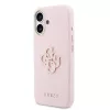Guess PU Resin Logo Apple iPhone 17 tok kameravédő peremmel, rózsaszín-arany