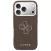 Guess PU Resin Logo Apple iPhone 17 Pro tok kameravédő peremmel, barna-arany