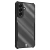 Tactical Quantum Stealth Samsung Galaxy A57 hátlap tok megerősített sarokkal, átlátszó/fekete