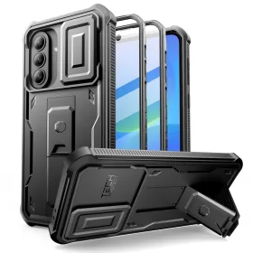   Tech-Protect Kevlar Cam+ Samsung Galaxy A37 / A36 tok kameravédelemmel, kitámasztóval, megerősített sarokkal, fekete